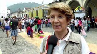 Taller de alfombra en Antigua Guatemala
